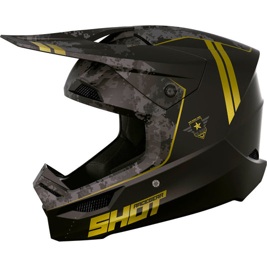 Capacete FURIOUS ARMY Dourado Mate M SHOT