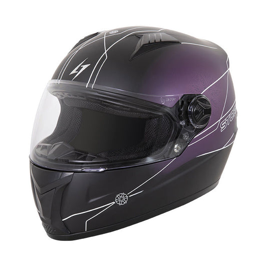 Capacete Integral SWIFT FLORA Preto / Fuchsia Metal Mate L STORMER