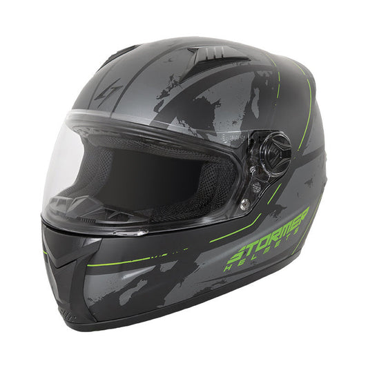 Capacete Integral SWIFT SHADE Preto / Verde Metal Mate L STORMER
