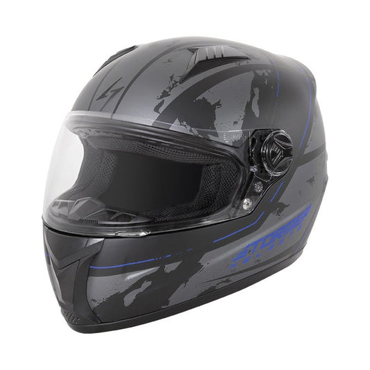 Capacete Integral SWIFT SHADE Preto/Azul Metal Mate STORMER