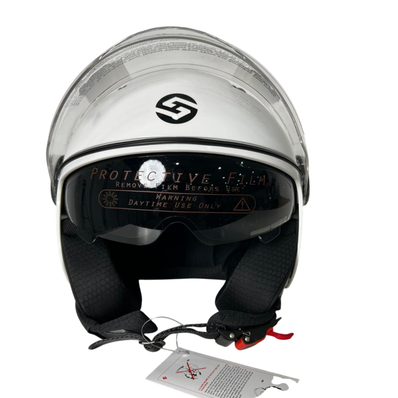 Capacete modelo HS399 com pala e viseira Disponível em (Brao /Preto /Preto mate) tamanhos XS / S / M / XL / XL / XXL image 11