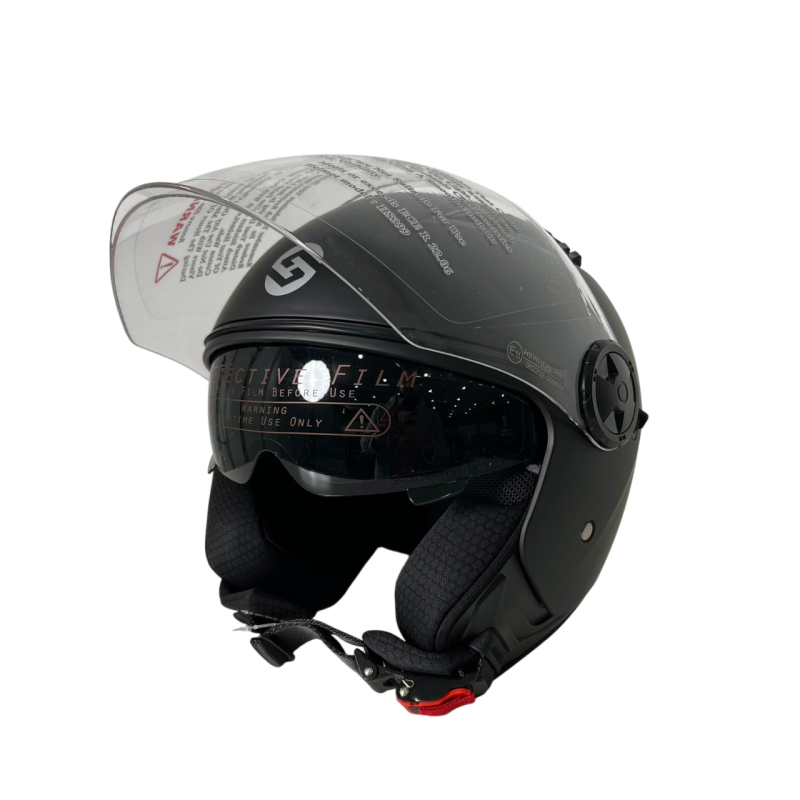 Capacete modelo HS399 com pala e viseira Disponível em (Brao /Preto /Preto mate) tamanhos XS / S / M / XL / XL / XXL image 2